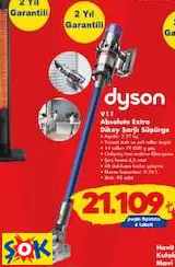 DYSON V11 ABSOLUTE EXTRA DİKEY ŞARJLI SÜPÜRGE